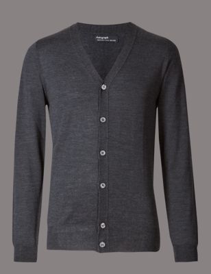 Button Front V-Neck Cardigan